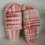 Houndstooth Slippers - Greige Goods