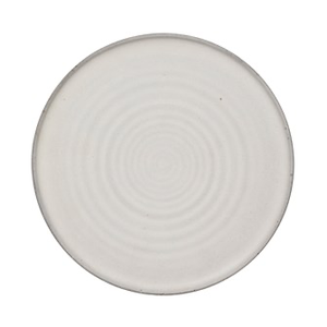 Matte White Round Stoneware Plate - Greige Goods