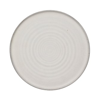 Matte White Round Stoneware Plate - Greige Goods