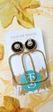 Ivy Sequin Hoops - Greige Goods