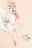Floral Print Sparkly Hair Scarf - Greige Goods