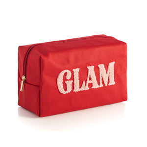 Large Cara Glam Cosmetic Pouch - Greige Goods