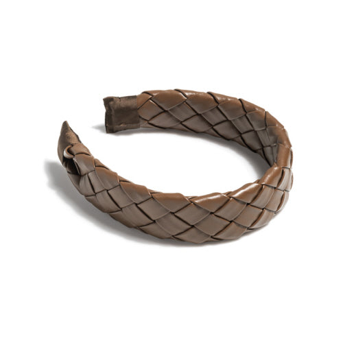 Woven Leather Headband - Greige Goods