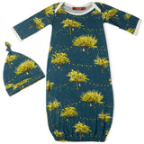 B Baby Gown/Hat Set - Greige Goods
